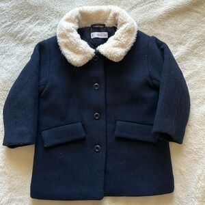 MANGO toddler girl pea coat Size 2-3